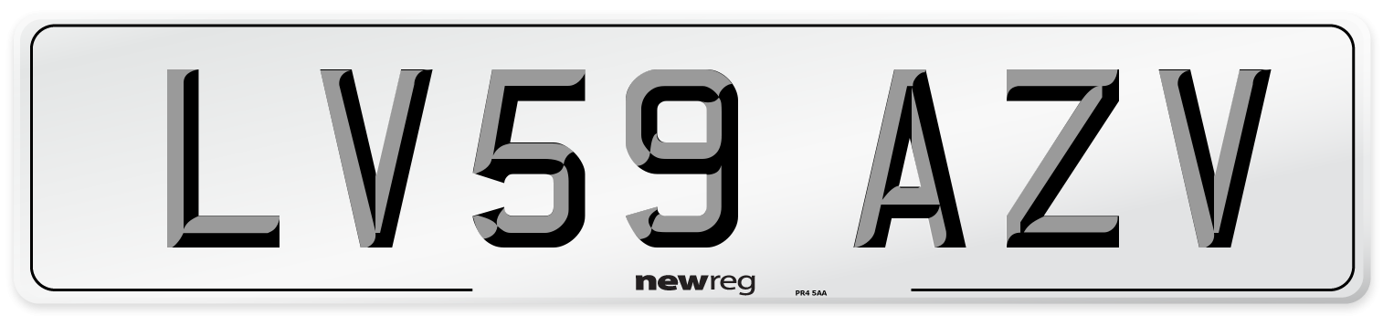 LV59 AZV Number Plate from New Reg
